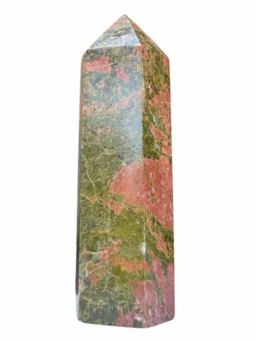 Unakite Red Jasper Tower